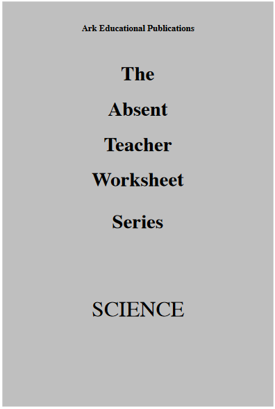 The Absent Teacher Worksheet Series - Science 