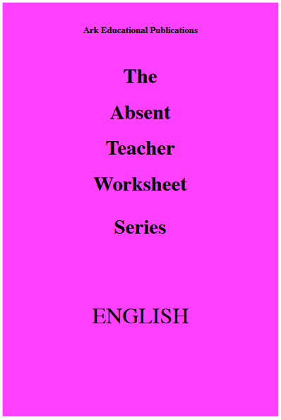 The Absent Teacher Worksheet Series - English 